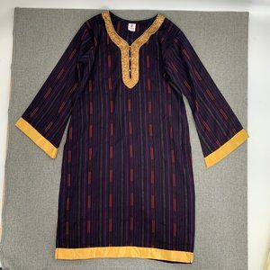 Modila Fashion Pakistani / Indian Dress Purple Gold Sequin Bead‎ Detail Small